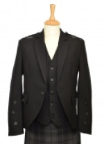 Kilt Jacket- Black  Arrochar Tweed